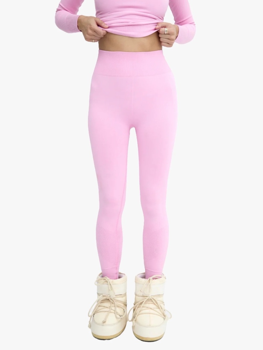 NWT Halfdays Sophia Seamless Leggings in Baby Pink | Size XS